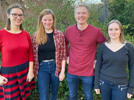 Haben &quot;Insectastic&quot; entwickelt: Luise Hennig, Leonie Kemmerling, Gerhard Thiem und Jennifer Brunn (v.l.)