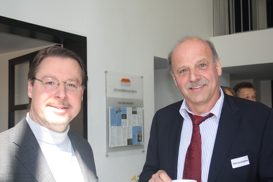 Prof. Dr. Matthias Wüst (Universität Bonn) im Gespräch mit Prof. Dr. Peter Winterhalter (Universität Braunschweig).