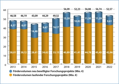 Entwicklung des Förderbudgets (2013-2022)