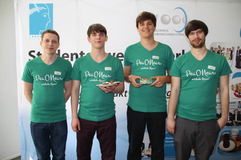 Mit "Pea'O'Near" vom Team der TU Berlin kann man Erbsen jetzt auch "snacken": lecker, ökologisch und gesund! Mit "Pea'O'Near" vom Team der TU Berlin kann man Erbsen jetzt auch "snacken": lecker, ökologisch und gesund!