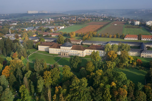 Luftaufnahme der Universität Hohenheim. 
