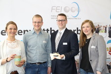 Das Team der Hochschule Ostwestfalen-Lippe präsentierte der Jury "Cash-Q".