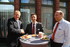 Gemeinsame Kaffeepause während der WB-Sitzung: Dr. Jörg Kowalczyk (Südzucker AG), Dr. Salvatore Venneri (Ferrero oHG mbH) und Andreas Dunkel (Leibniz-LSB@TUM).