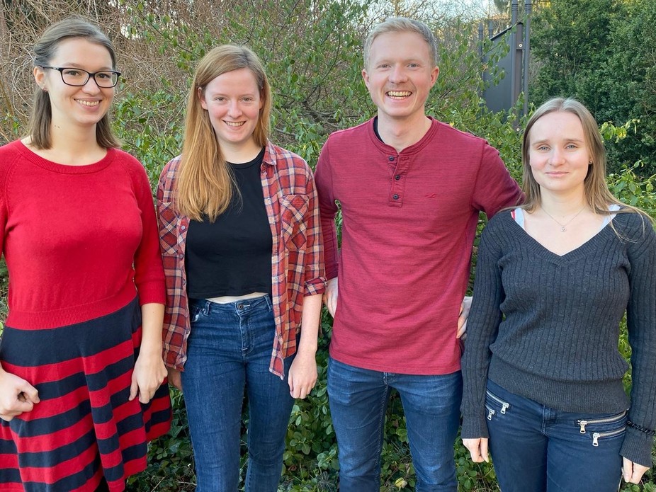 Haben "Insectastic" entwickelt: Luise Hennig, Leonie Kemmerling, Gerhard Thiem und Jennifer Brunn (v.l.)